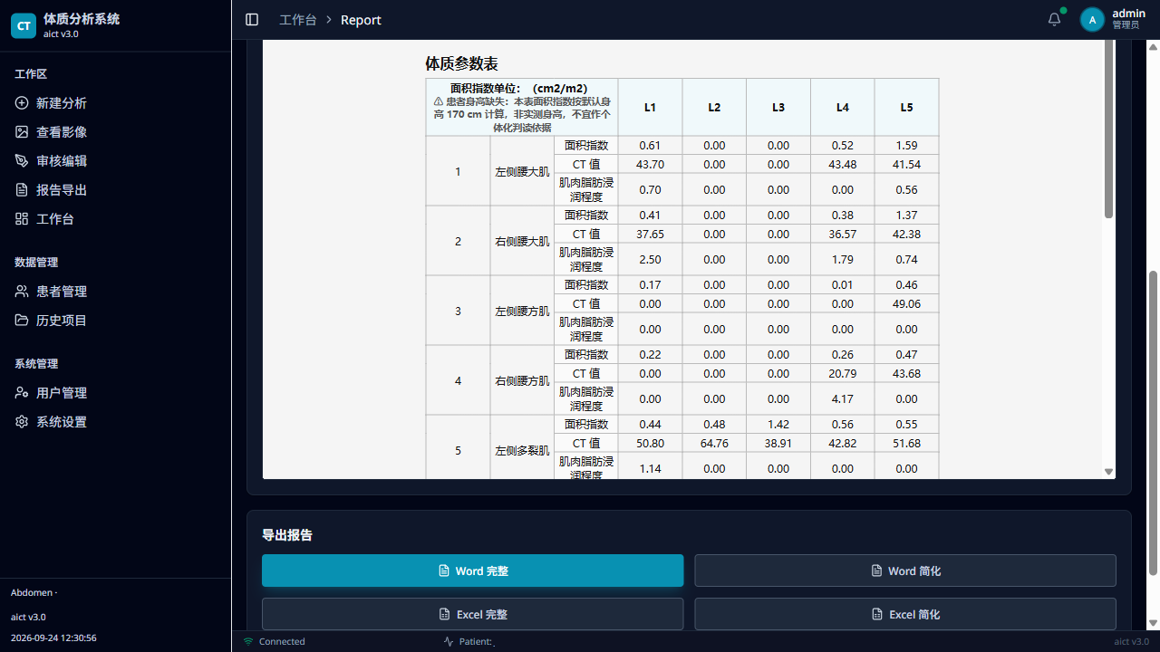 逐层定量结果